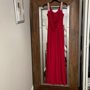 La femme long red gown size 2